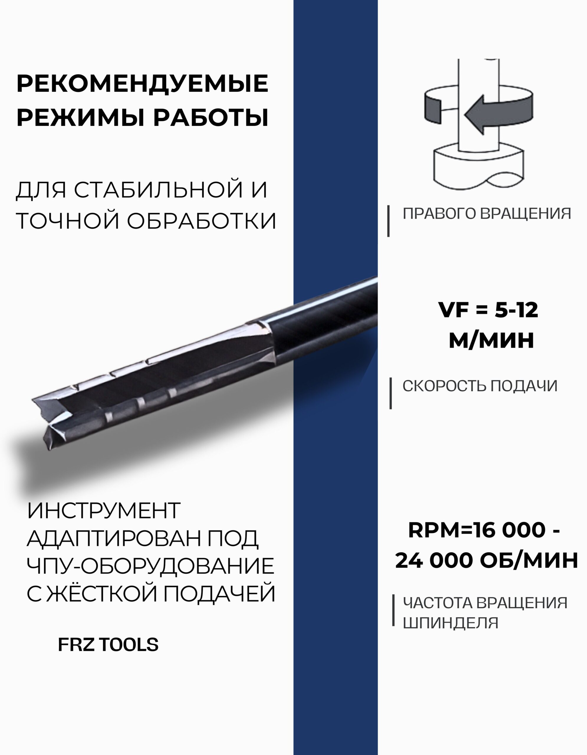 Фреза пазовая прямая по дереву 6 мм, со стружколомом, для ЧПУ и ручного фрезера, твердосплавная, 6х6х25 Z-3 FRZ-TOOLS — изображение 5